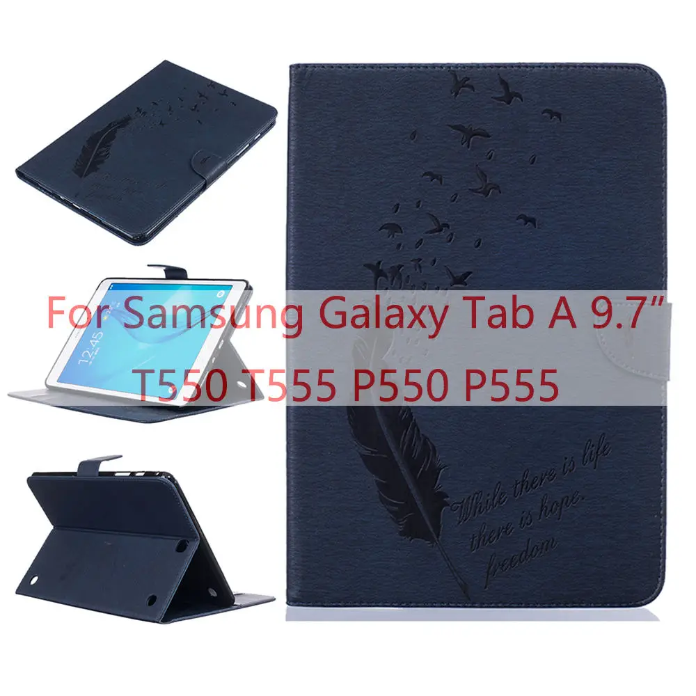 Dark Blue Чехол для samsung Galaxy Tab E 9,6 Release SM-T560/T561/T565/T567V чехол для samsung Galaxy Tab A 9,7 T550 T555 P550 - Цвет: Dark Blue