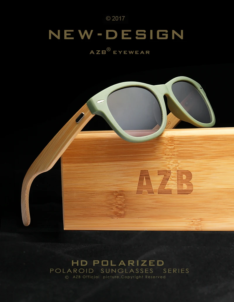 AZB бамбука ноги солнцезащитные очки для женщин Gafas Матовый Ретро UV400 зеркальные очки Брендовые дизайнерские очки солнцезащитные очки anteojos de sol mujer