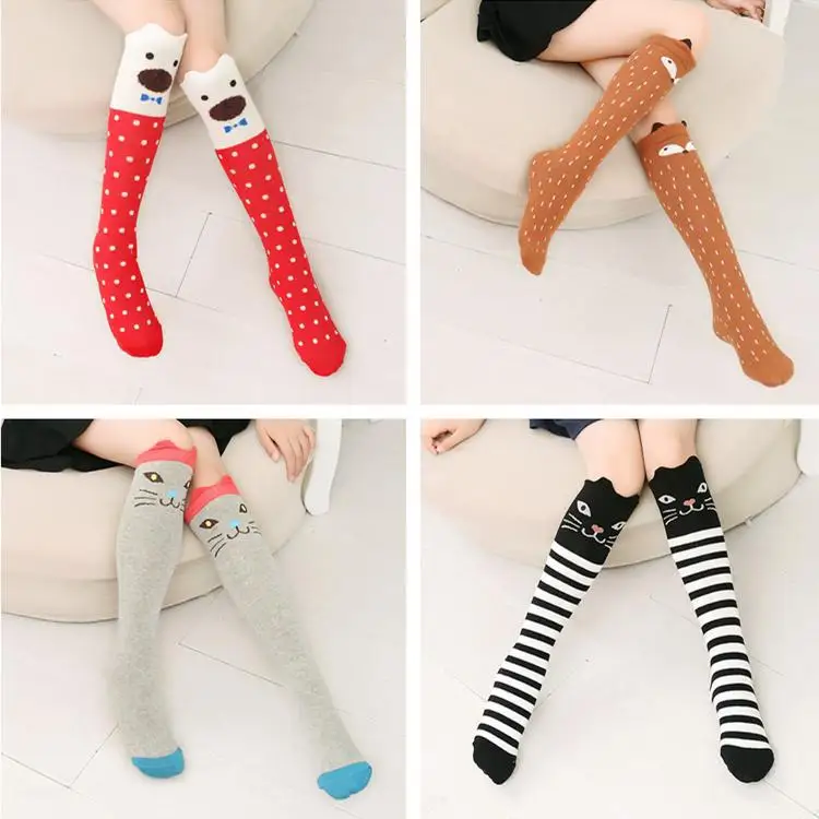 Коллекция 2017 года милые носки с животными Детские гольфы для девочек длинные из