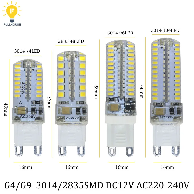 Лучшее качество G4 Светодиодный светильник SMD2835 3014 12 В постоянного тока 220 3 Вт 6 9 10