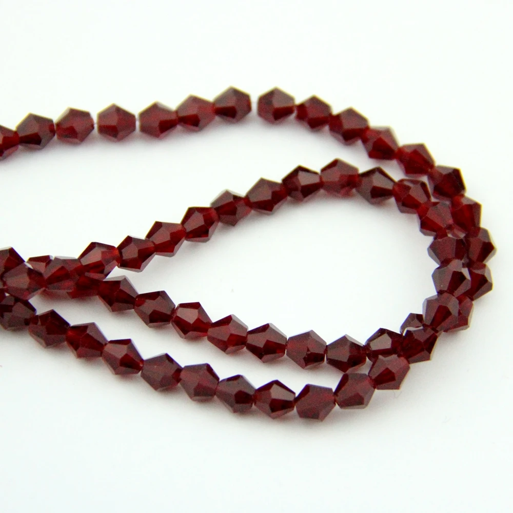 Chinese 6mm/8mm 1440pcs Siam Crystal Bicone Beads Accessories for Diy Necklaces Bracelets Decor Top Quality | Дом и сад