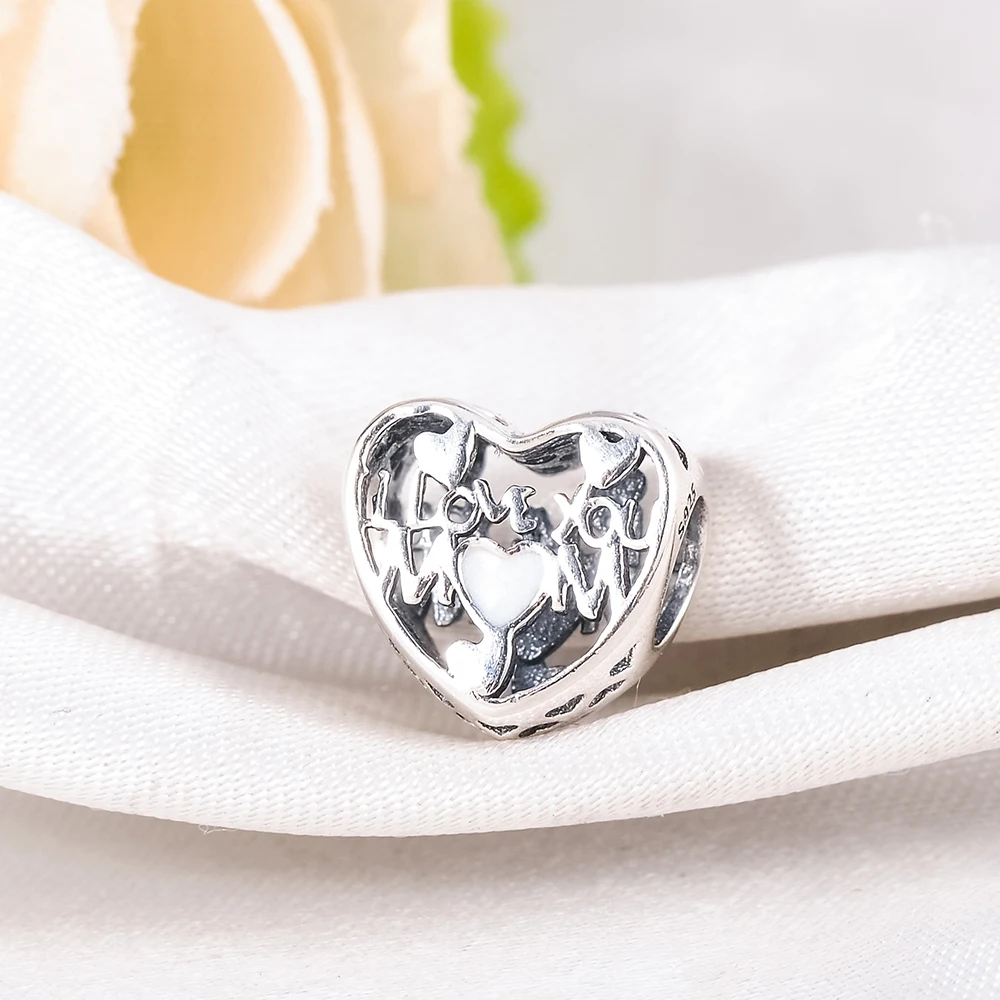 Devolove подарок Винтаж 925 пробы серебро люблю маму бисера Fit Pandora браслет и Цепочки