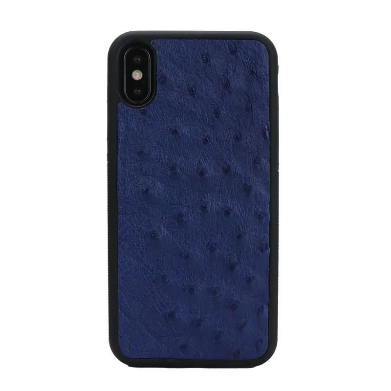 Высококачественный однограммный чехол из натуральной кожи страуса для iphone 11 12 pro