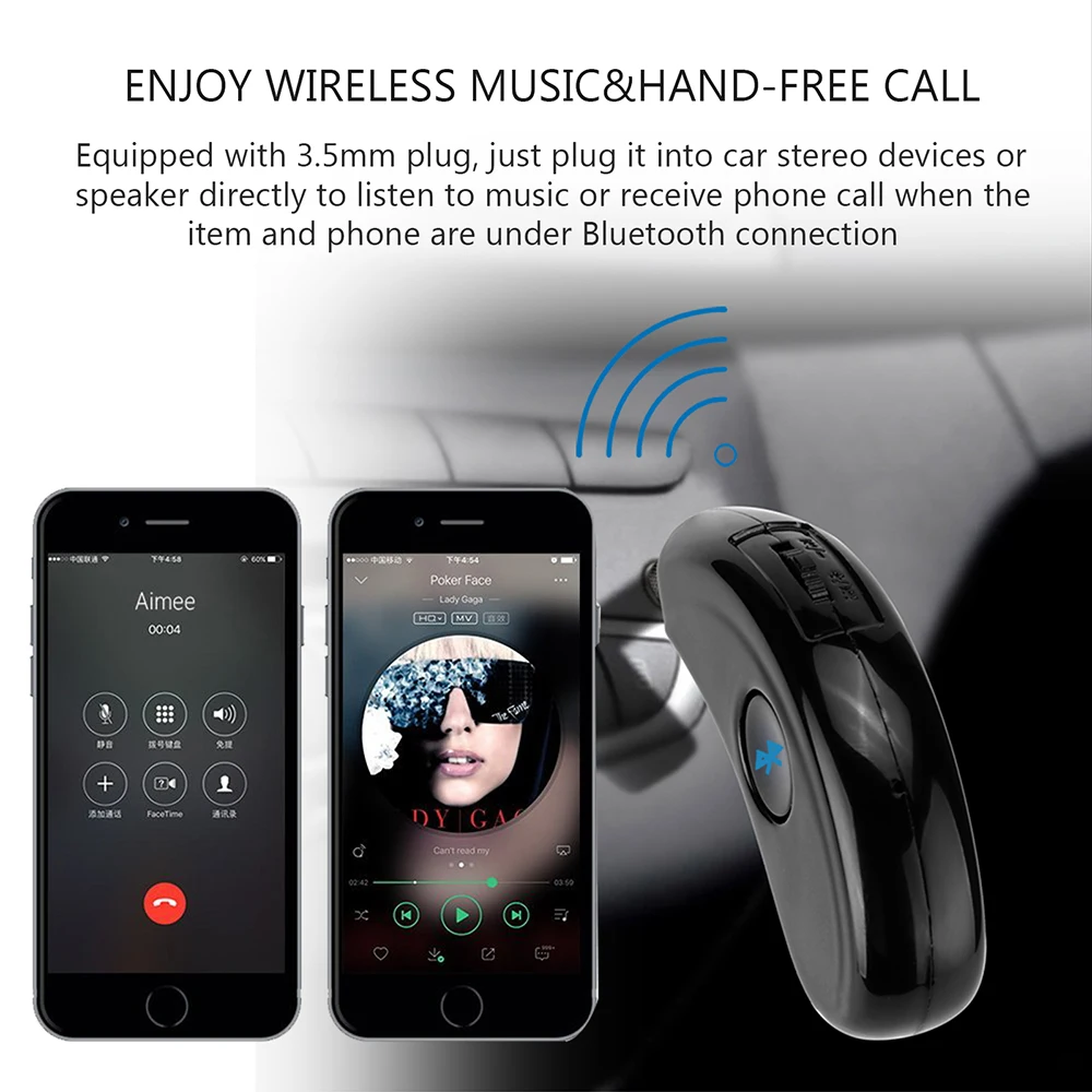Разъем Onever 3 5 мм приемник Bluetooth 4 2 музыкальный аудиоадаптер перезаряжаемый