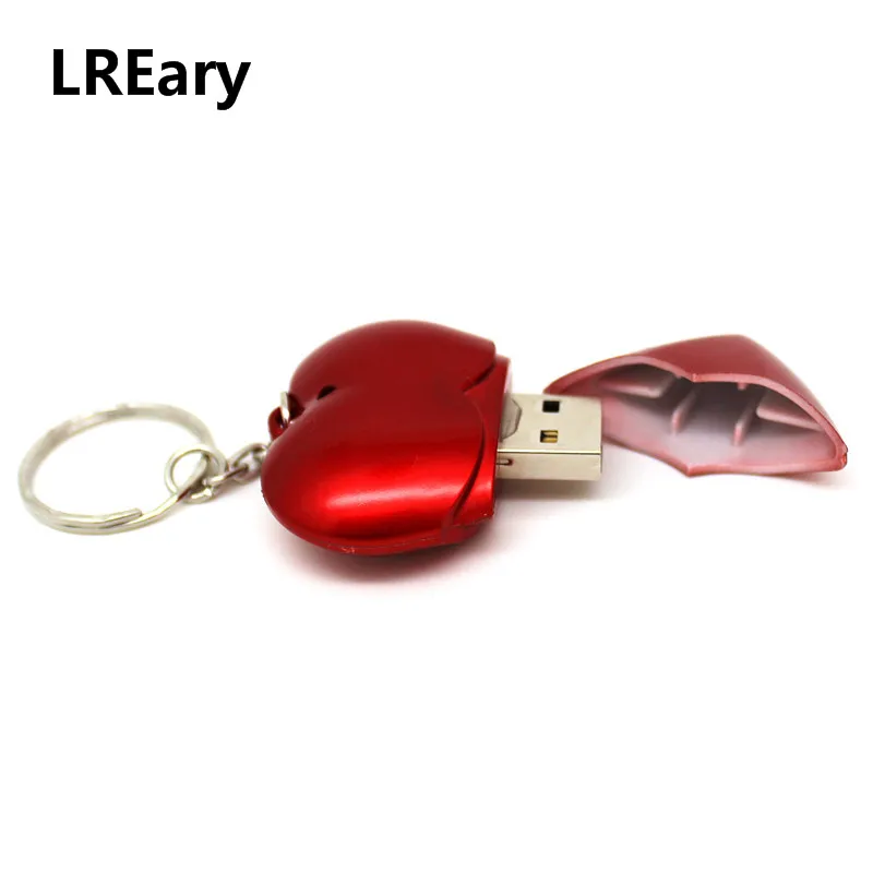 Любимая Подарочная Горячая Красивая USB флешка с красным сердцем Флешка карта