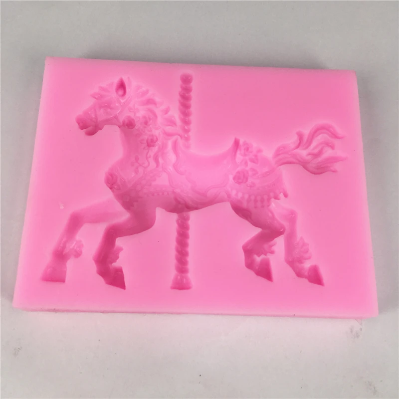 Силиконовые формы карусель 3D стереоскопический DIY ручной работы Украшение торта