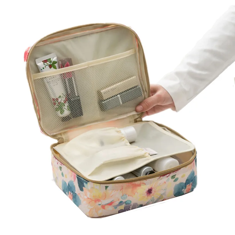 Ms. פרח קוסמטי תיק נסיעות חיוני איפור מקרה יופי לשטוף טואלטיקה כלים חזיית תחתוני אחסון אביזרי אספקת מוצר