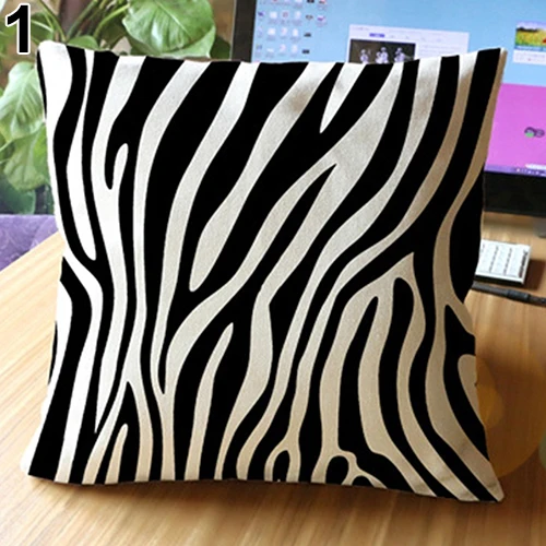 

Throw Pillow Case Waist Zebra Print Pillowcase Home use