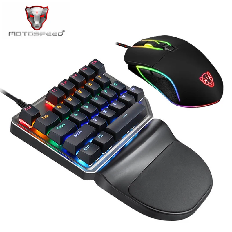 Motospeed K27 V30 для PC Gamer компьютерная игра Механическая игровая клавиатура и мышь