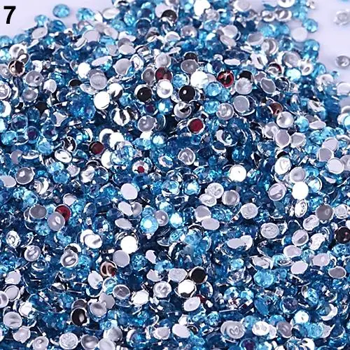 

Hot Flatback Acrylic AB 3mm Non Hotfix Crystal Rhinestones Beads Nail Art Salon Stickers DIY Decorations Studs 8UD9