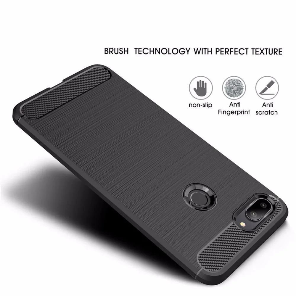 Чехол для Xiaomi Mi 8 Lite роскошный Силиконовый противоударный чехол из углеродного