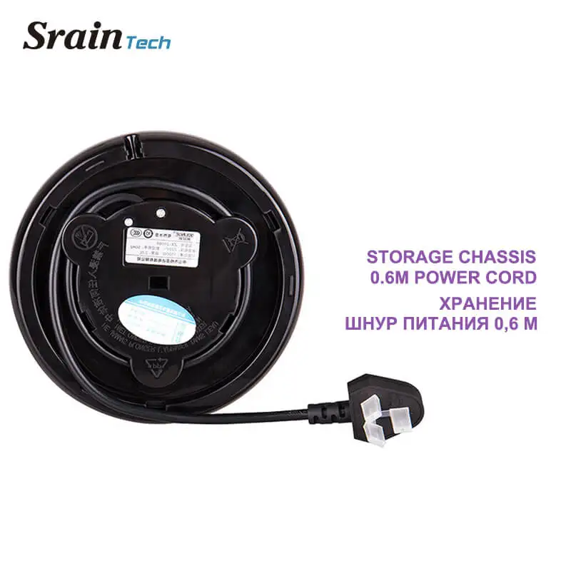 SrainTech 220V 2.0L 304 Электрический чайник из нержавеющей стали для нагрева воды за 5
