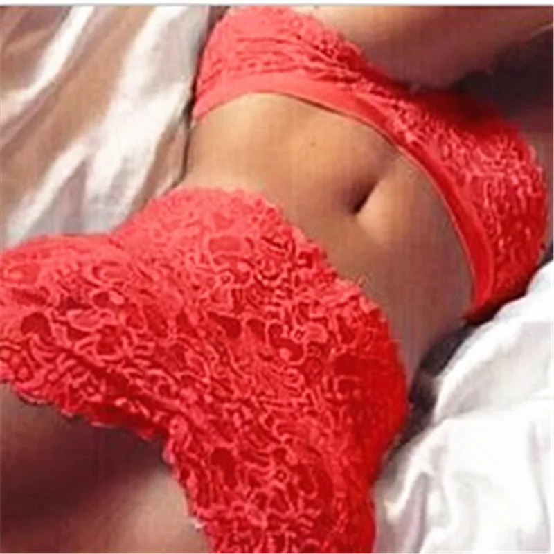 2016 Новый Сексуальный Женщины Кружева Верхней Части Пробки Трусы Комплект
