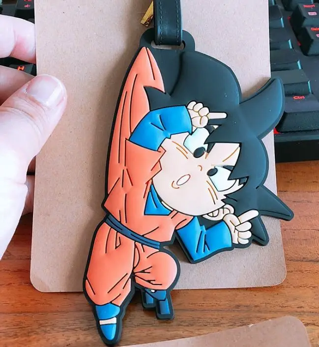 Мультфильм Dragon Ball Вегета Сон Гоку фигурка мягкая резиновая бирка для багажа посадочный талон мешок бирки Висячие мешки с орнаментом