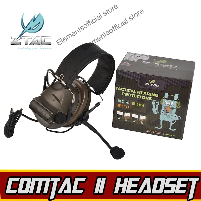 Z TAC Tactical Comtac II Гарнитура tactical Softair Airsoft Gun ipsc Kenwood PTT Охота Arsoft наушники для