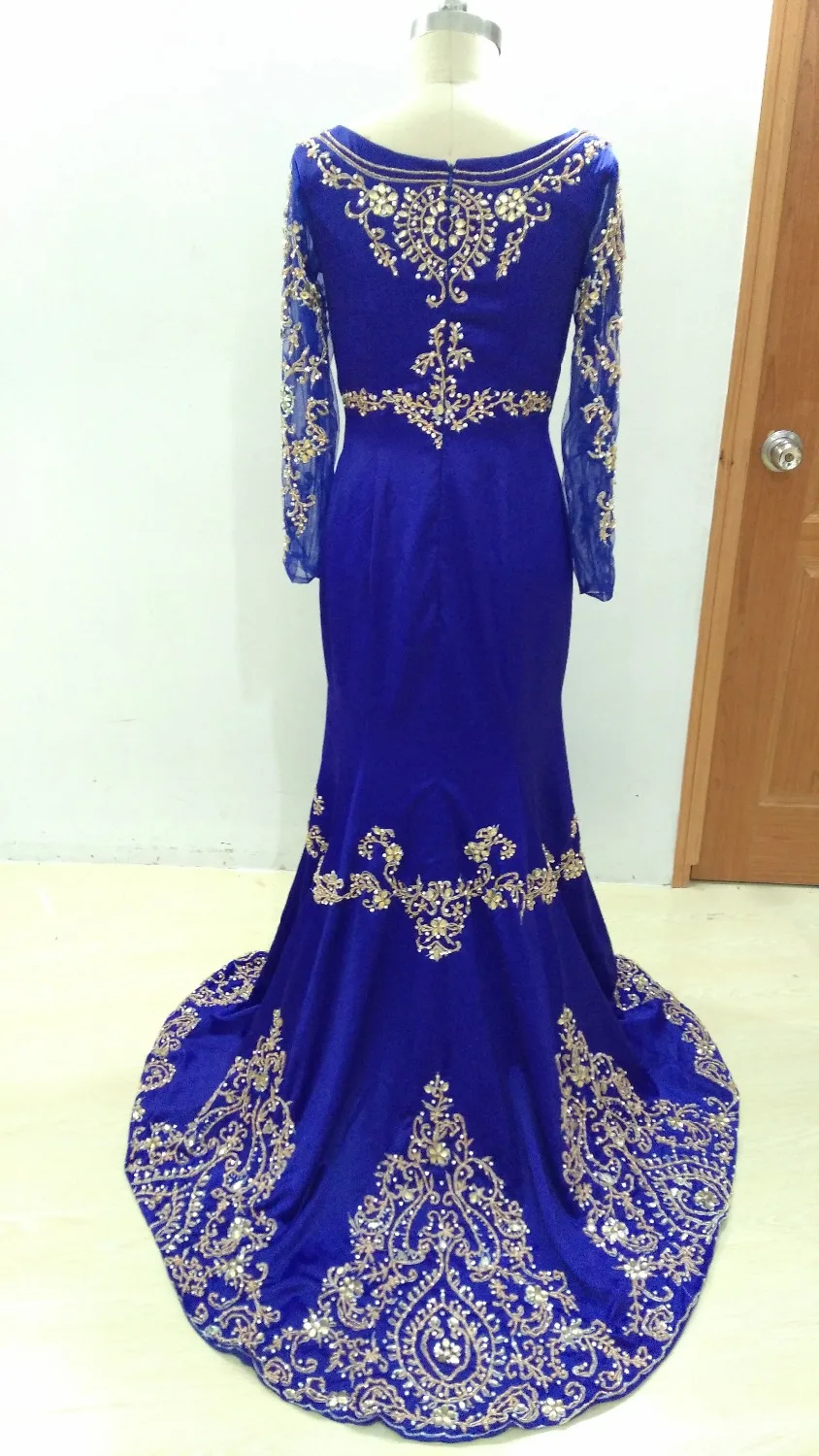 Vestido de festa длинное вечернее платье с рукавами Саудовская Аравия роскошный кристалл из бисера Свадебное платье