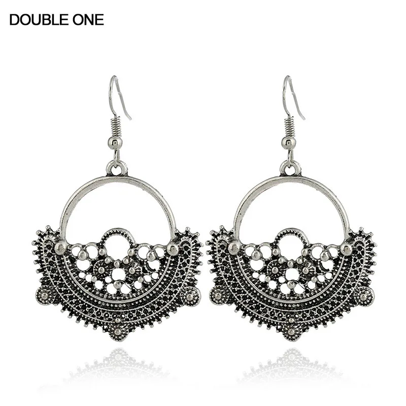 Модные резные Этнические серьги богемные висячие в стиле бохо женские массивные