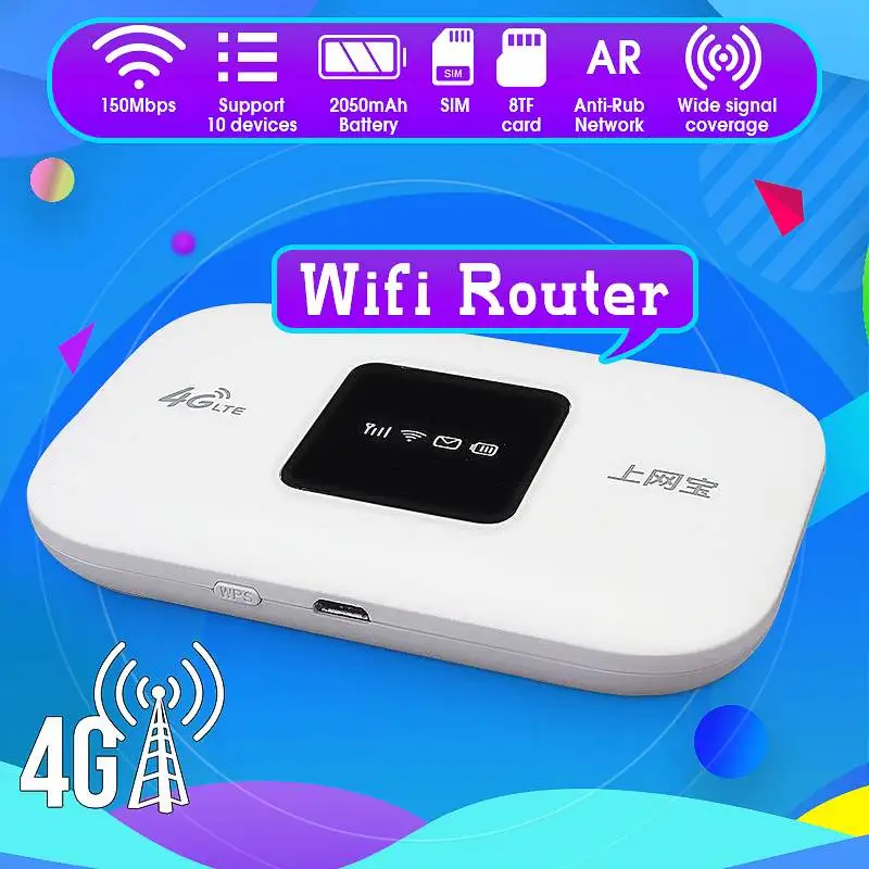 150 Мбит/с 4G Роутер портативный Wi-Fi автомобиль WiFi Мобильная точка доступа Энергосбережение 3 Модель 4 модель 5 модель 6 модель