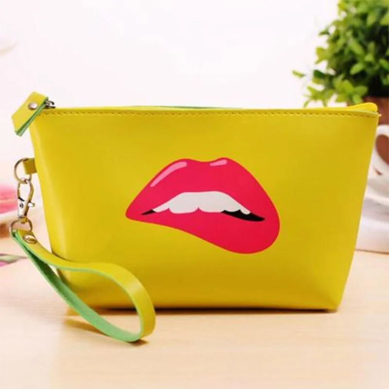 

New Fashion Women Makeup Bag Cute PU Leather Cosmetic Bag Zipper Wash Travel Organizer Pencil Case Girls Toiletry Bag Neceser