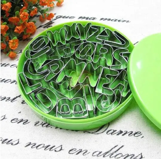 26Pcs/Set Alphabet Stainless Steel Letters Pastry Fondant Cake Decoration Cookie DIY Tools Mold Christmas F0834 | Дом и сад