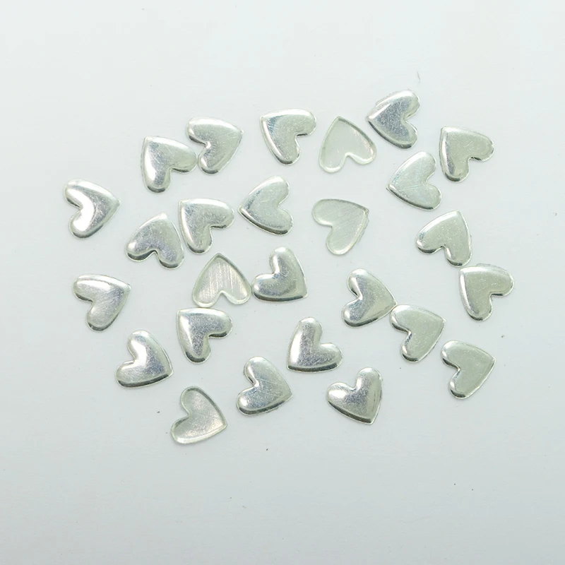 3D гвоздики для ногтей серебряный золотой сплав дизайн Стразы в форме сердца 6 мм