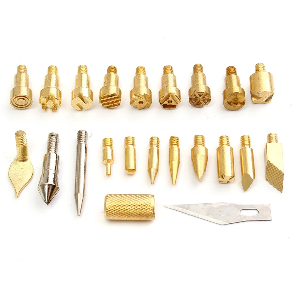 

30W Pyrography Tool Wood Burning soldering Iron Pen Kit with 22 Assorted Woodburning Tips