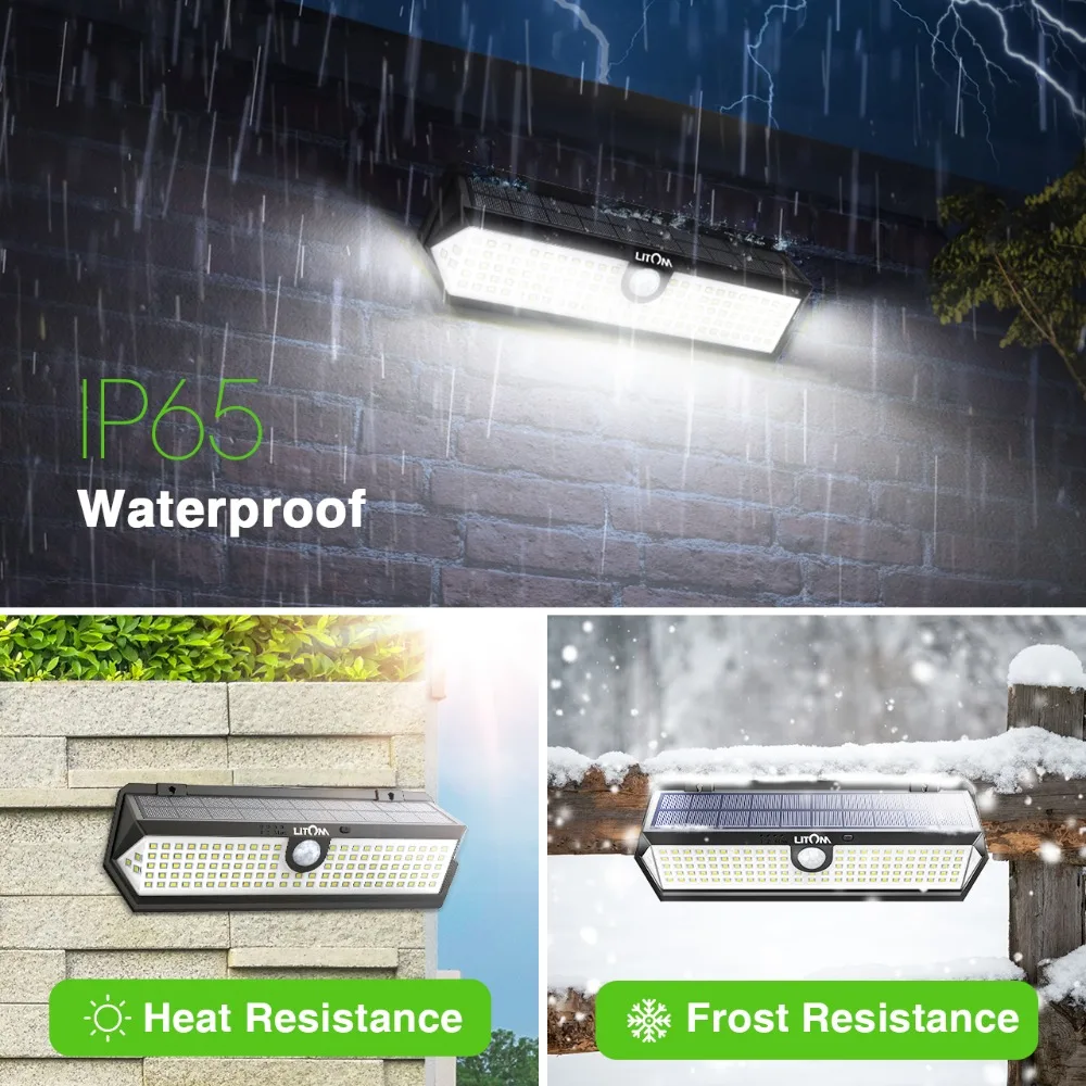 Настенный светильник LITOM на солнечной батарее с датчиком движения 122