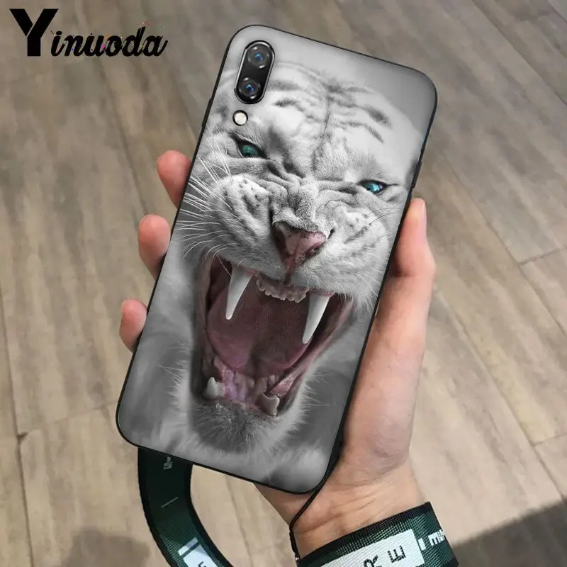 Yinuoda Тигр Леопардовый принт пантера Черный силиконовый чехол для телефона Huawei P9