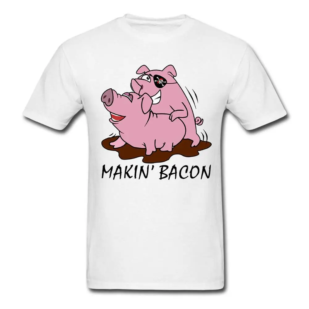 

Making Bacon Pig Funny T Shirt Men Casuals Short Sleeve New 2019 Summer Style T-Shirt Print Customize Shirt