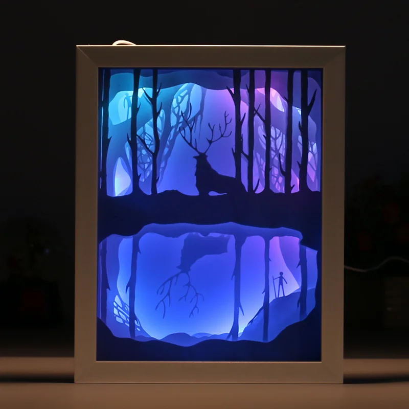 Свет и тени художественный детский мультяшный свет 3D резной настенный