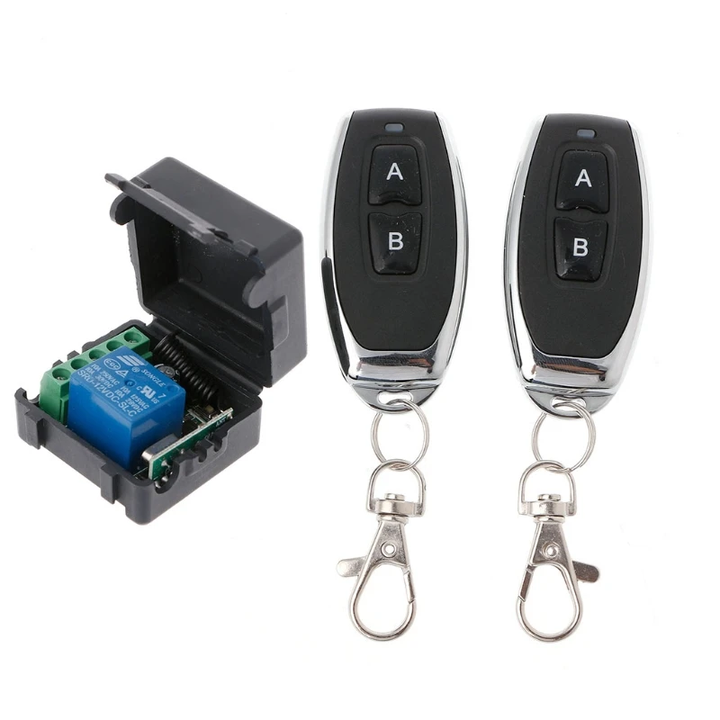 

Wireless Remote Control Switch DC 12V 1CH Relay Receiver Module with 2Pcs RF Transmitter
