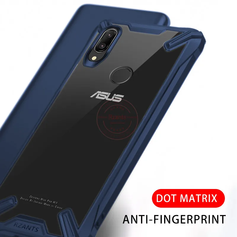 Чехол для телефона Rzants для Asus ZenFone Max Pro M1 чехол Прозрачный Жесткий ПК задняя двухслойная усиленная рамка противоударный Тонкий чехол
