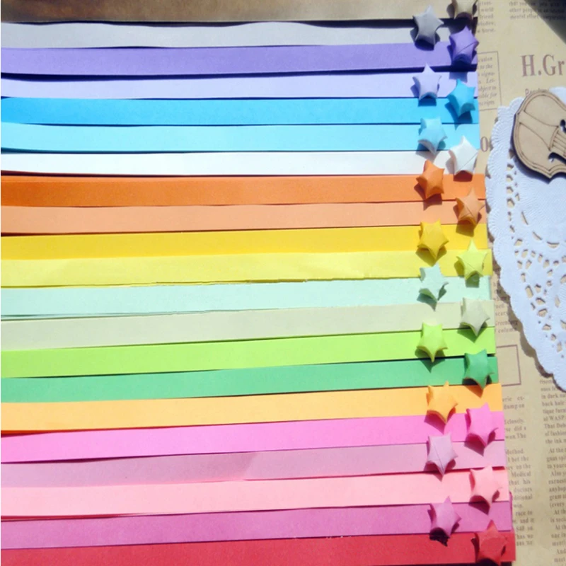 90 шт DIY полоски ручной работы оригами Lucky Star бумажные бумага Оригами украшение для