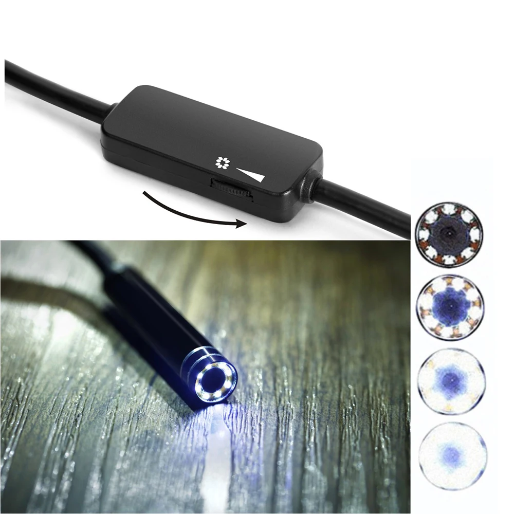 Камера эндоскоп с гибким кабелем 5 мм USB Type C жесткий провод 1 м 3 7 10 м|camera borescope|camera
