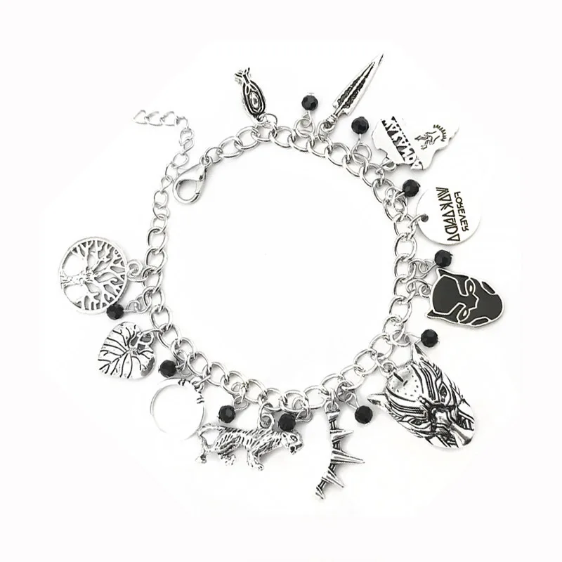 Черный пантера ювелирных изделий маска Пантеры Африка Карта Спайк браслет