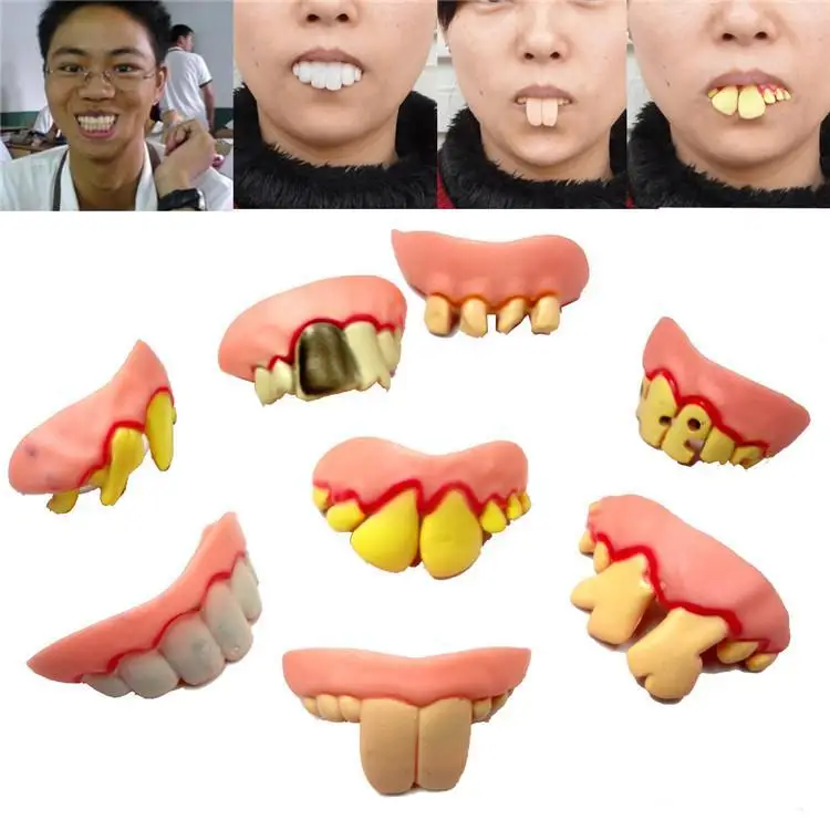 Прикольные игрушки на день духов gagtooth костюм для Хэллоуина прикольные зубные