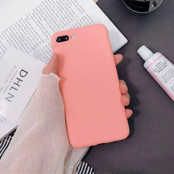 Pink LOVECOM яркие цвета простые Чехлы для телефона для iPhone XS Max XR XS X 6 6S 7 8 Plus Мягкий IMD полный корпус телефона задняя крышка Coque подарок - Цвет: Pink
