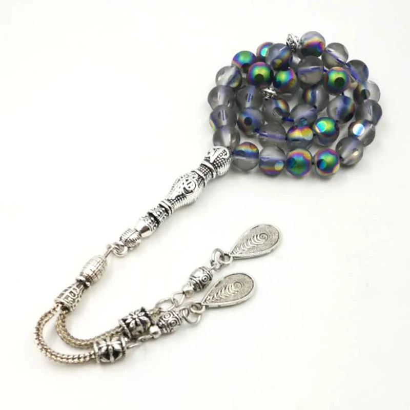 Женский tasbih Синий Цвет Матовый хрусталь 33 66 99 бисер подарок для девочки четки