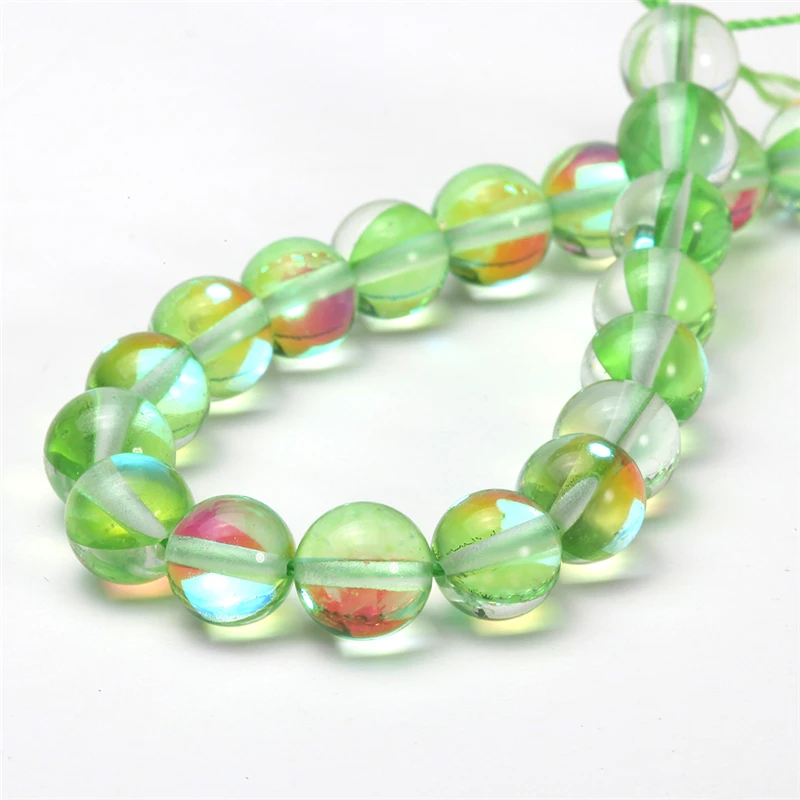 Свободные шарики Оптовая 8 мм Цветные глянцевые стеклянные бусины для