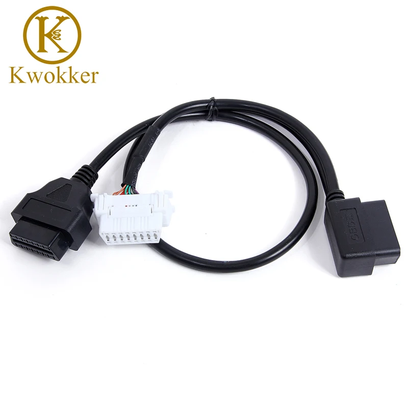 KWOKKER локоть OBD2 OBDII Y-адаптер диагностический соединитель кабель 16-контактный