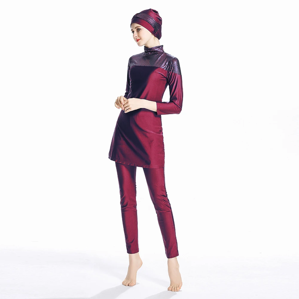 DROZENO Musulman Dame Modestie Maillots De Bain Maillot de Pleine Couverture пляжная одежда Islamique Arabe natation