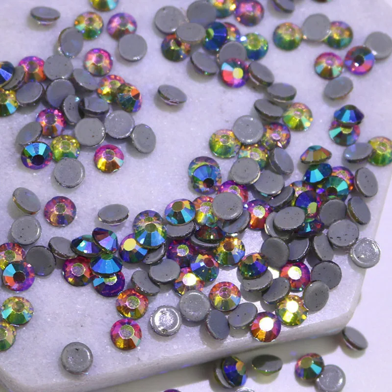 SS3 SS30 разноцветные Плакировка цвета пламени AB Тип резиновая плоская подошва