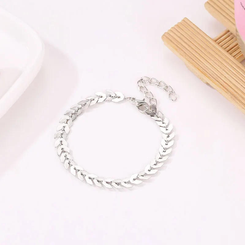 Golden Silver Plated Full Arrows Connected Extender Chain Adjustable Bracelets For Women |