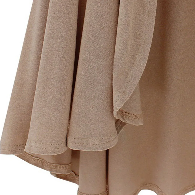 Женское осеннее пальто с длинным рукавом тонкое ассиметричное большого размера |