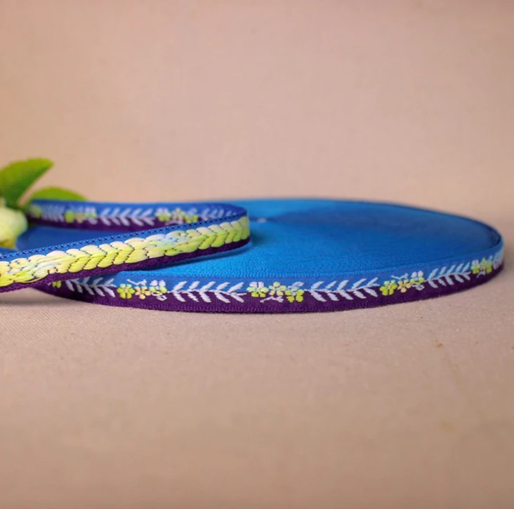 10yards Embroidery Ethnic Jacquard Webbing Woven Tape Lace Trim Ribbon Band 1cm Floral Boho DIY Garment Gift Hair Clip Accessory | Дом и сад