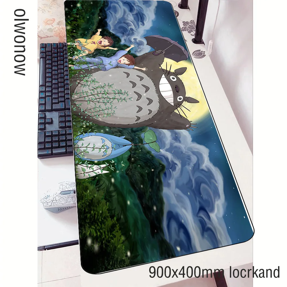 Коврик для мыши Totoro с заблокированными краями размер 90x40 см игровой популярный