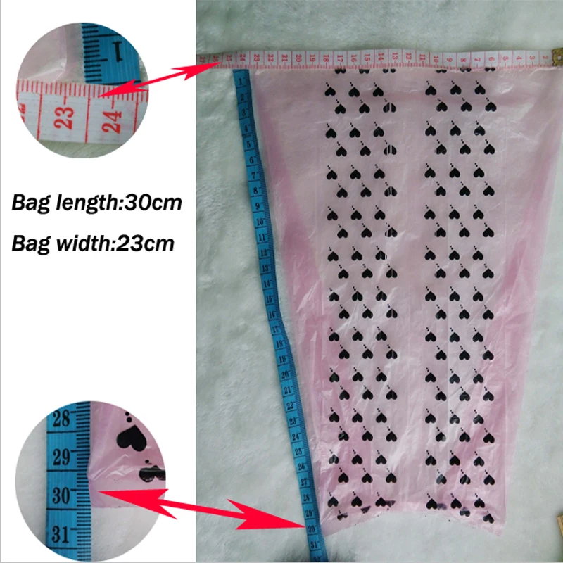 Сумка для собак с принтом в виде сердечек и лап пластиковые пакеты очистки