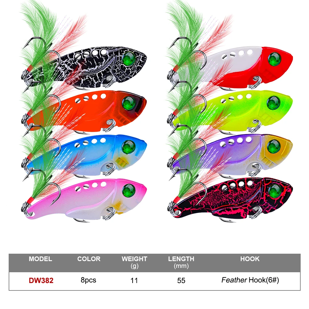 8 шт. рыболовная приманка PROBEROS брендовая Высококачественная ложка цветов в