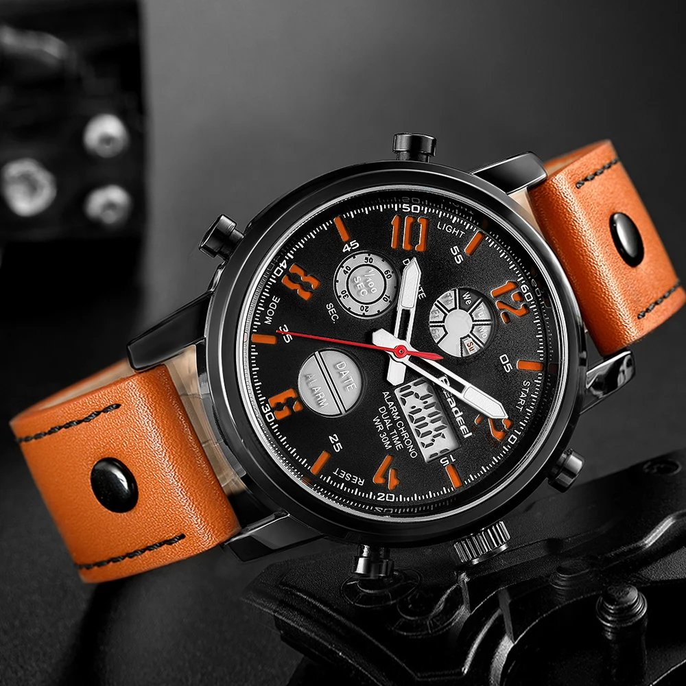 Спортивные часы READEEL для мужчин Роскошные военные наручные ведущей марки с