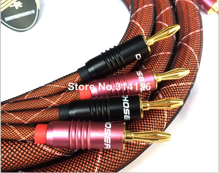 Одна пара оригинал choseal lb5111/lb 5111 банан разъем hifi динамики кабель 24 К позолоченные